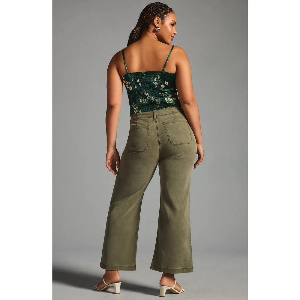 New Paige Carly High-Rise Cropped Wide-Leg Jeans - 22W - Picture 3 of 6